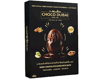 CHOC DUBAI DARK CHOCOLATE DATES  NUTS 100GX6