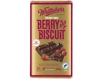 WHITTAKERS BERRY & BISCUIT BLOCK 250G