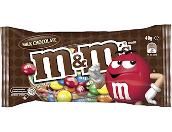 M&M'S MILK CHOCOLATE SINGLE 49G