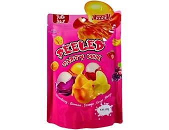 JUICY JELLY PEELED PARTY MIX 120G X12