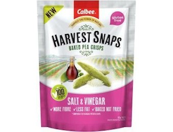 HARVEST SNAPS BAKED PEA CRISPS SALT&VINEGAR