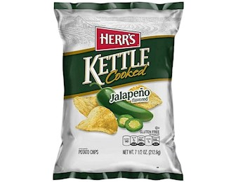 HERR'S KETTLE CHIPS JALAPENO 142GX12