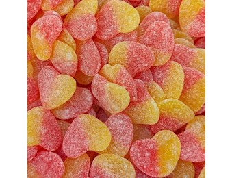 DRAGON SOUR PEACH HEARTS 2KG PACK