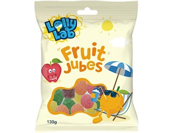 LOLLY LAB FRUIT JUBES 130G X24