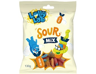 LOLLY LAB SOUR PARTY MIX 130G X24