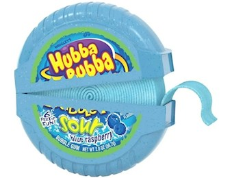 Hubba Bubba SOUR BLUE RBERRY B/TAPE