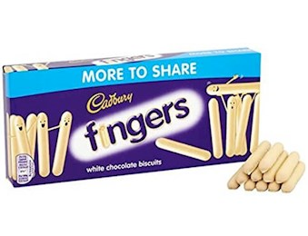  CADBURY UK FINGERS WHITE CHOCOLATE 114GX20