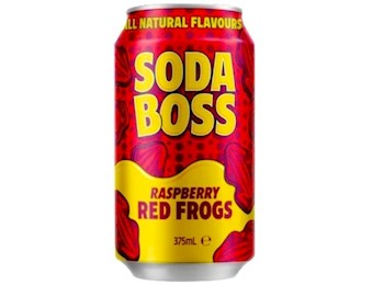 SODA BOSS RASPBERRY RED FROGS 375ML