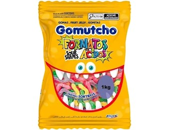 GOMUTCHO ASSORTED SOUR WORMS 1KG