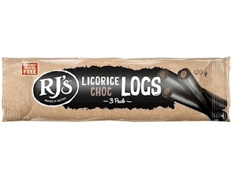 RJ'S LICORICE Chocolate LOG 3 PK