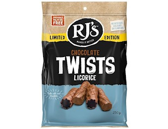 RJ CHOCOLATE COVERED LICORICE TWISTS 250G
