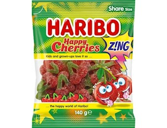 HARIBO SOUR HAPPY CHERRIES 140G