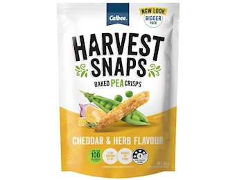 HARVEST SNAPS CHEDDAR &HERBS 120G