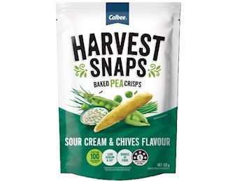 HARVEST PEA SNAPS SOUR CREAM & CHIVES 120G