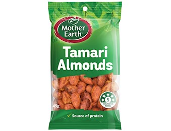 MOTHER EARTH TAMARI ALMONDS 50G 