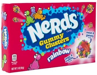 NERDS GUMMY CLUSTERS RAINBOW TB 85GX12