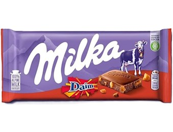 MILKA DAIM ALPINE MILK CHOC 100GX22