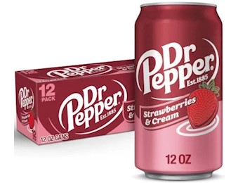 DR PEPPER STRAWBERRY CREAM 355MLX12