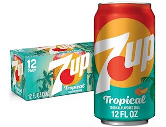 7UP TROPICAL CANS 355ML X12 USA