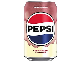 PEPSI ZERO CREAM SODA CANS 330ML X24 UK