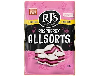 RJ RASPBERRY ALLSORTS 220G X12