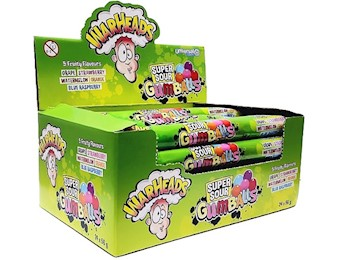 WARHEADS SUPER SOUR GUMBALLS 56GX24