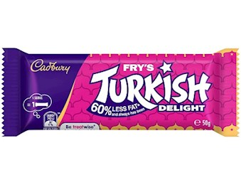 CADBURY FRYS TURKISH DELIGHT BARS 50G