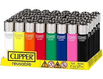 CLIPPER SOLID ASSORTED FLURO LIGHTER