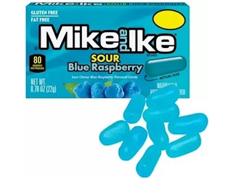 MIKE & IKE SOUR BLUE RASPBER TB 141G X12