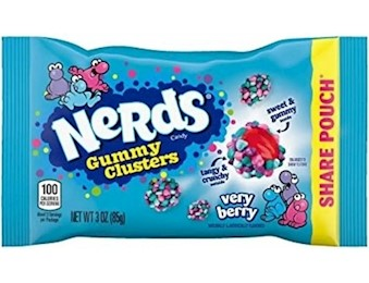 WONKA NERDS' GUMMY CLUSTERS VERY BERRY 85GX12 