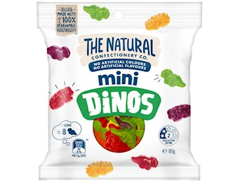 The Natural Confectionery Co MINI'S GUMMI DINOS 80G
