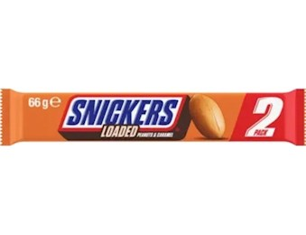 SNICKERS LOADED LARGE 2PK 66G X25