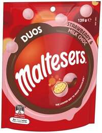 MALTESERS STRAWBERRY DUOS BAG 120G X12