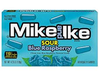 MIKE & IKE SOUR BLUE RASPBER TB 141G X12