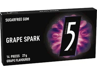 WRIGLEY FIVE GUM GRAPE SPARK TAB OTC 27G X2