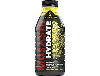 MUSASHI HYDRATE LEMON LIME 600ML