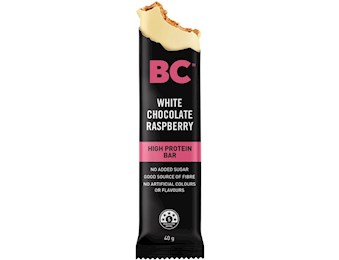 BC WHITE Chocolate RASPBERRY HP BAR 40G