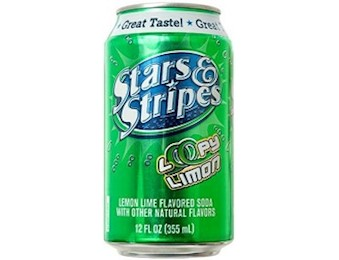 STARS N STRIPE LOOPY LIME 355ML