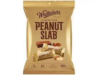 WHITTAKERS PEANUT MINI SLABS 18OG