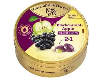 CAVENDISH AND HARVEY DUO BLACKCURRANT &APPLE 175G X10