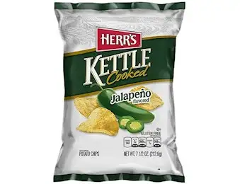 HERR'S KETTLE CHIPS JALAPENO 142GX12