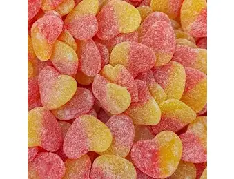 DRAGON SOUR PEACH HEARTS 2KG PACK