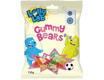 LOLLY LAB GUMMY BEARS 130G X24