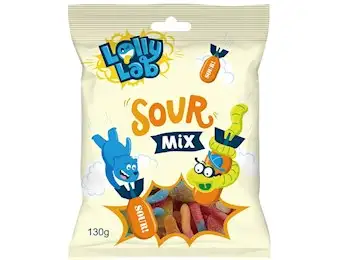 LOLLY LAB SOUR PARTY MIX 130G X24