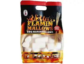 DRAGON BBQ MALLOWS 400G WITH BAMBOO SKEWERS