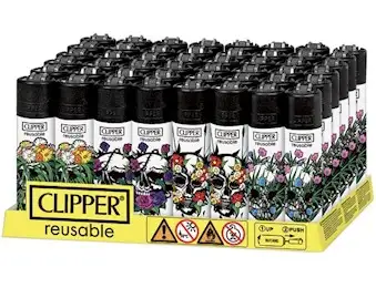 CLIPPER NATURAL SKULLS 2 LIGHTER