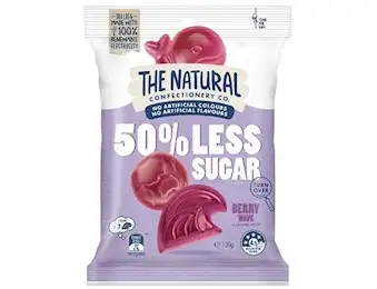 The Natural Confectionery Co 50%LOW SUGER BERRY WAVE 130GX24