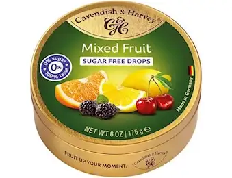CAVENDISH AND HARVEY MIXED FRUIT DROP S/FREE TIN 175G