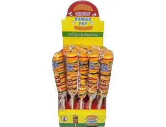 DRAGON GUMMY BURGERS POPS 40G 