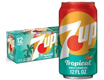 7UP TROPICAL CANS 355ML X12 USA